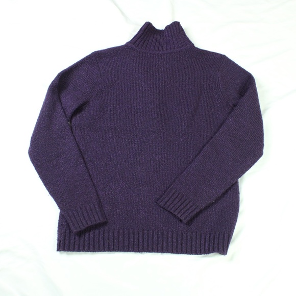 Ladies' Karen Scott Size XS Puple Sweater Collared - Picture 6 of 8